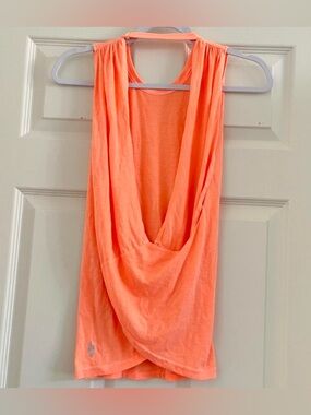 Brand new never worn: Cotton Free People Movement Coral Draped Backless Tank Top
